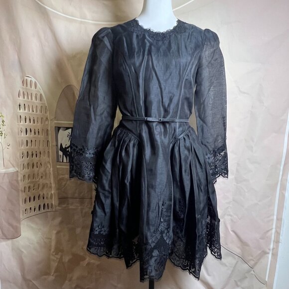 Zimmermann Hypnotic Lace Trim Mini Dress - Picture 6 of 16